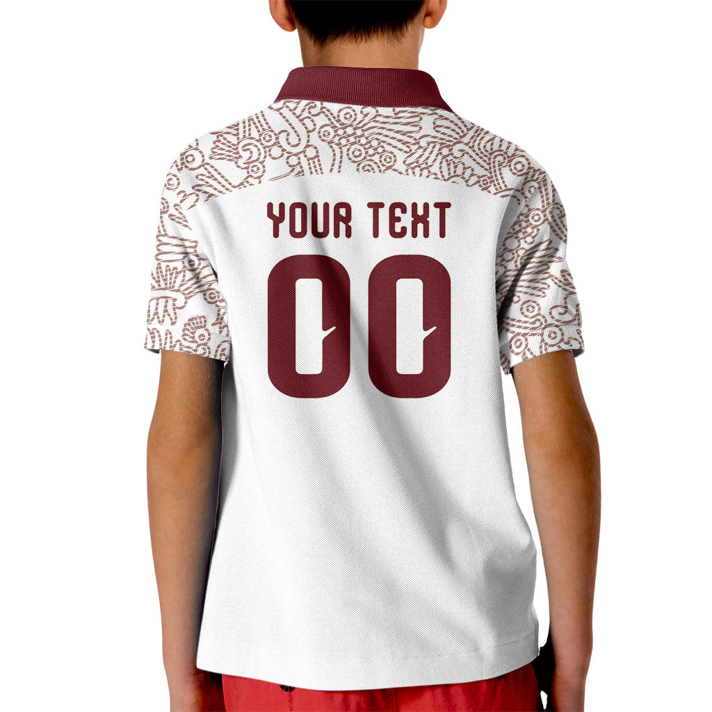 2026 World Football Host Country Mexico Custom Kid Polo Shirt White Version