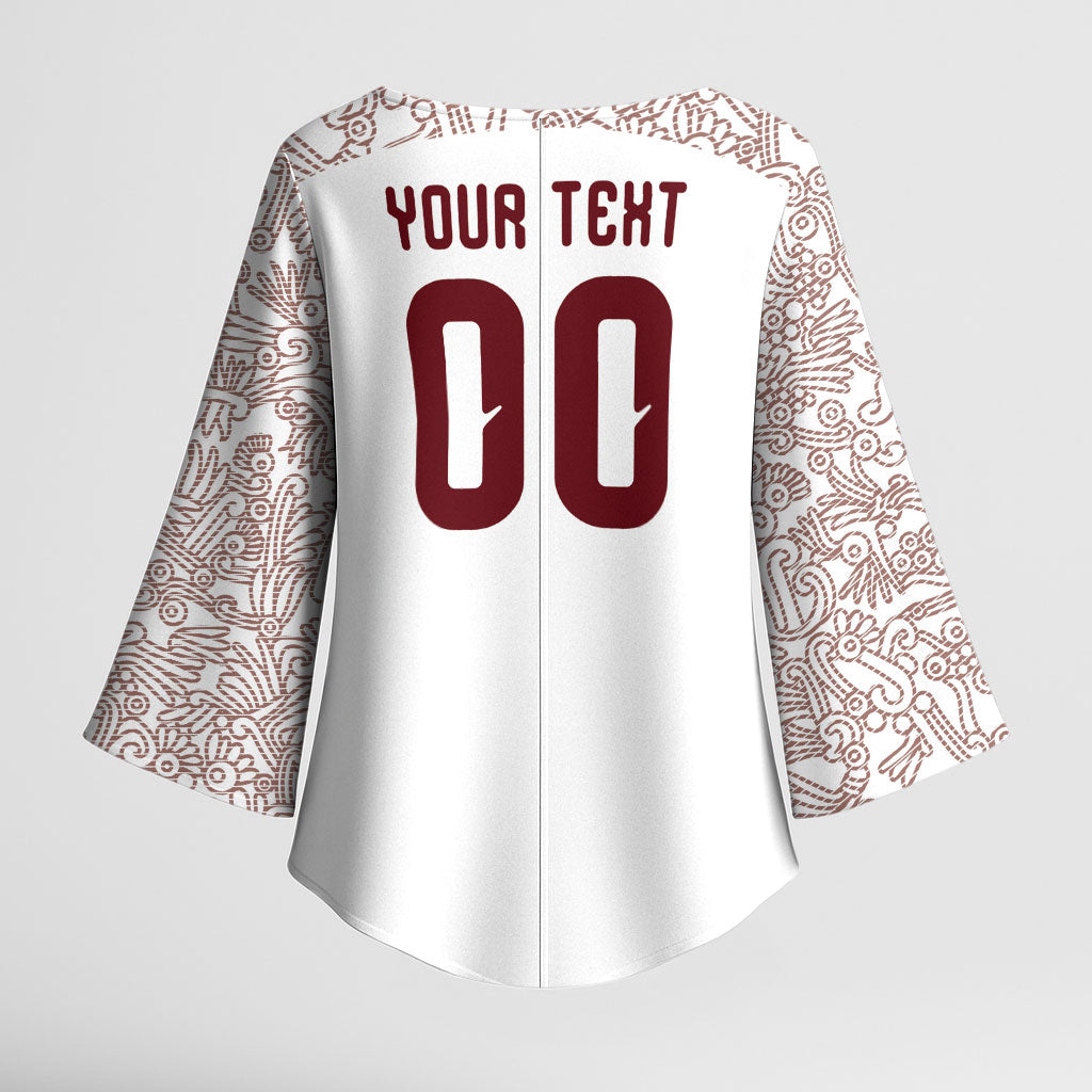 2026 World Football Host Country Mexico Custom Kimono Sleeve Blouse White Version