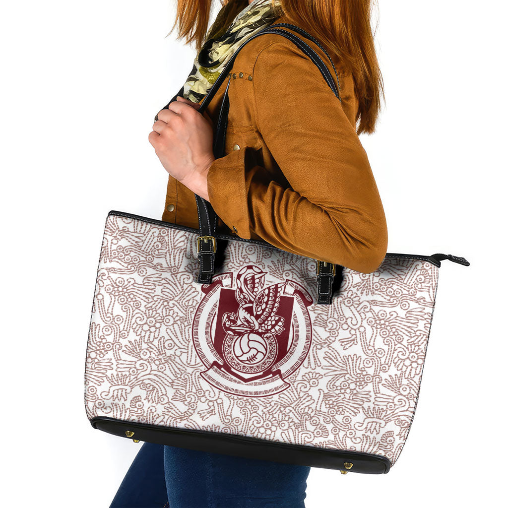 2026 World Football Host Country Mexico Leather Tote Bag White Version