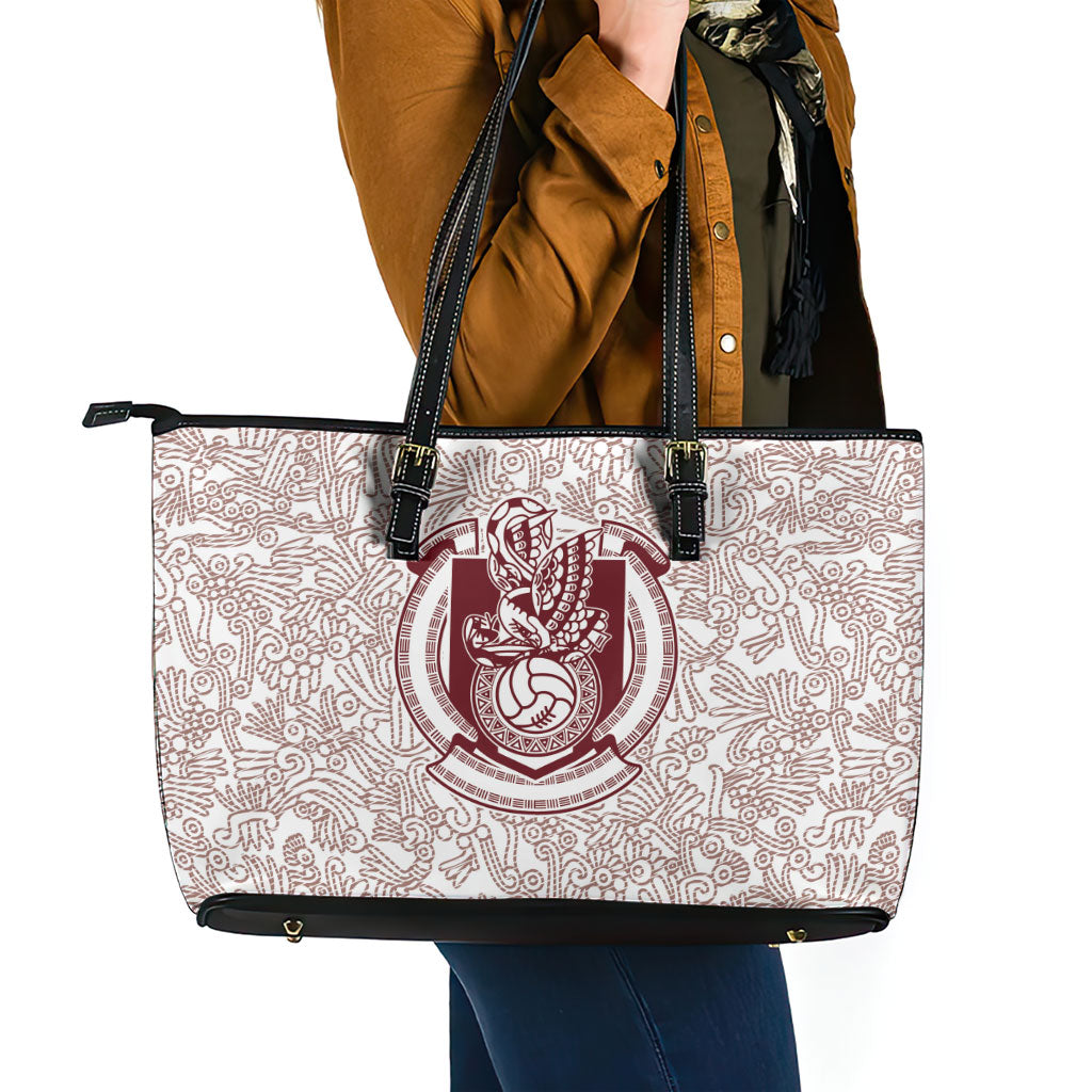 2026 World Football Host Country Mexico Leather Tote Bag White Version
