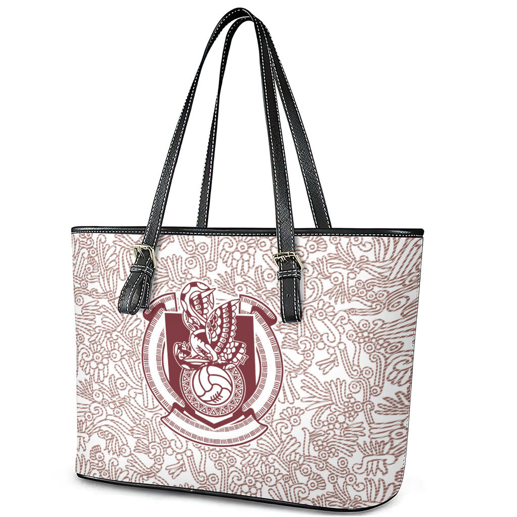 2026 World Football Host Country Mexico Leather Tote Bag White Version