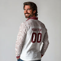 2026 World Football Host Country Mexico Custom Long Sleeve Polo Shirt White Version