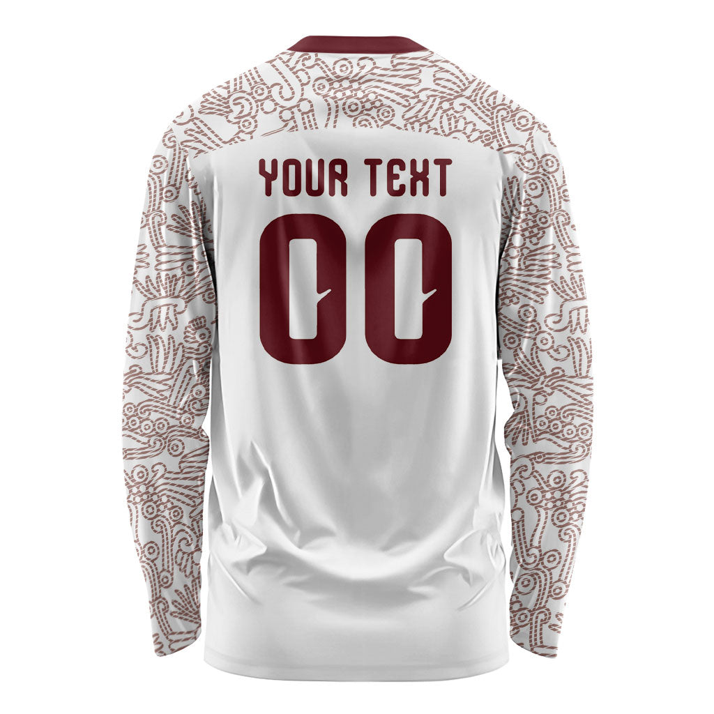 2026 World Football Host Country Mexico Custom Long Sleeve Shirt White Version
