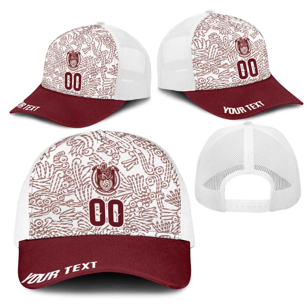 2026 World Football Host Country Mexico Personalized Mesh Trucker Cap White Version