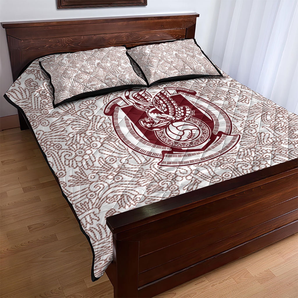 2026 World Football Host Country Mexico Quilt Bed Set White Version