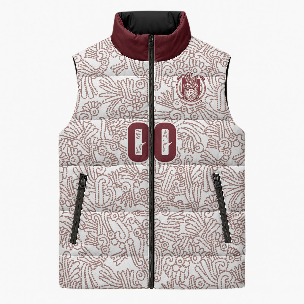 2026 World Football Host Country Mexico Custom Sleeveless Puffer Jacket White Version