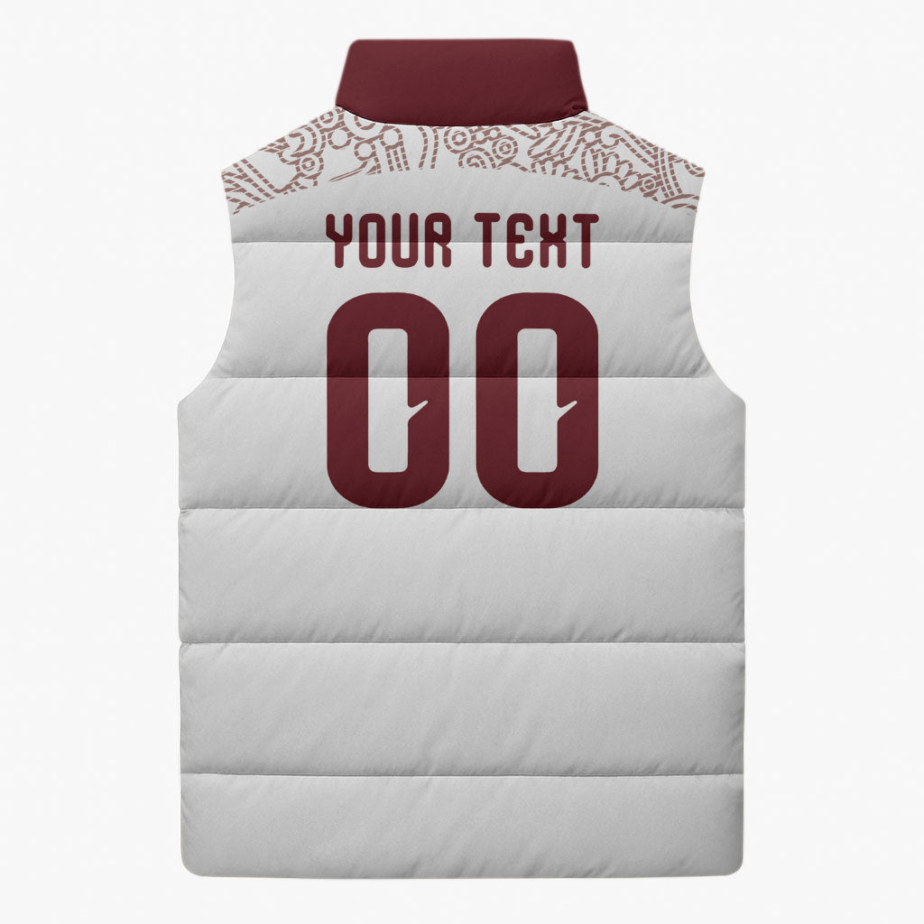 2026 World Football Host Country Mexico Custom Sleeveless Puffer Jacket White Version