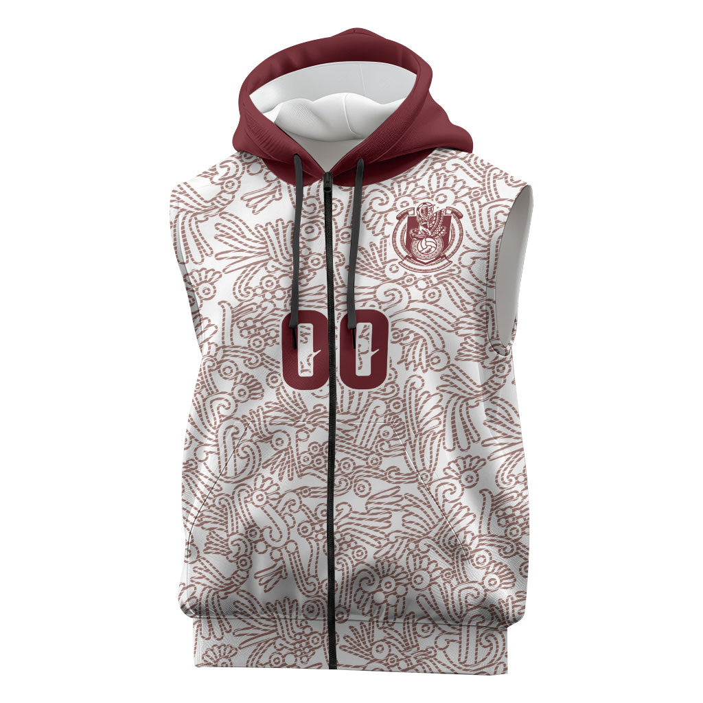 2026 World Football Host Country Mexico Custom Sleeveless Zip Hoodie White Version