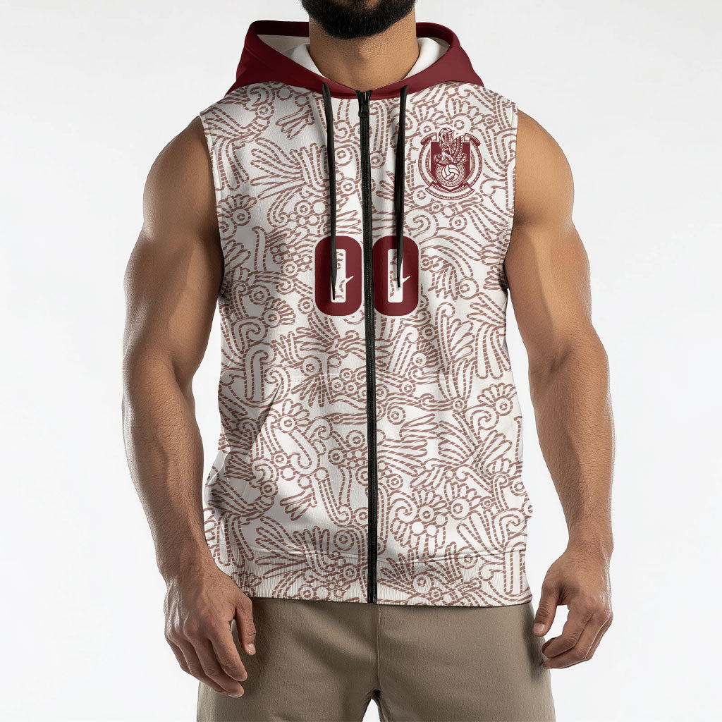2026 World Football Host Country Mexico Custom Sleeveless Zip Hoodie White Version