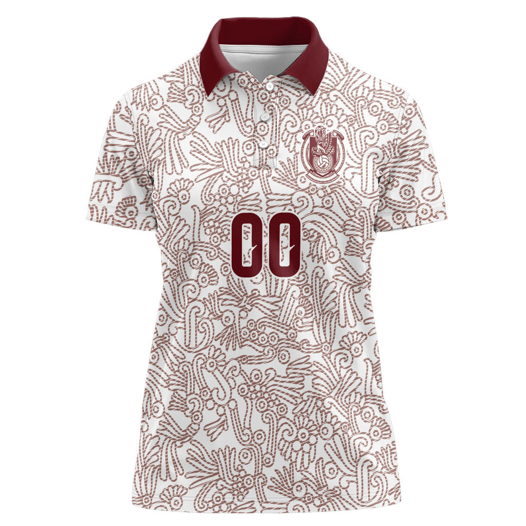 2026 World Football Host Country Mexico Custom Women Polo Shirt White Version