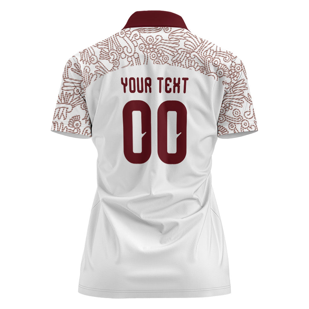2026 World Football Host Country Mexico Custom Women Polo Shirt White Version