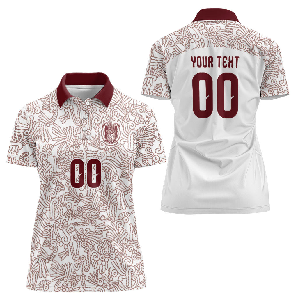 2026 World Football Host Country Mexico Custom Women Polo Shirt White Version