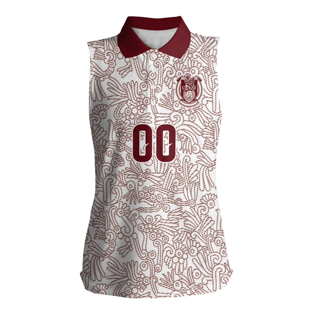 2026 World Football Host Country Mexico Custom Women Sleeveless Polo Shirt White Version