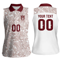 2026 World Football Host Country Mexico Custom Women Sleeveless Polo Shirt White Version