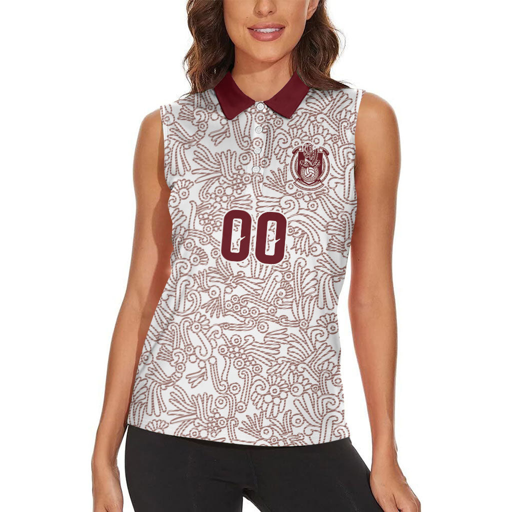 2026 World Football Host Country Mexico Custom Women Sleeveless Polo Shirt White Version