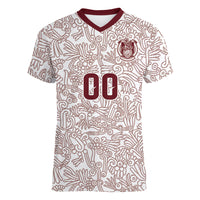 2026 World Football Host Country Mexico Custom Women V-Neck T-Shirt White Version