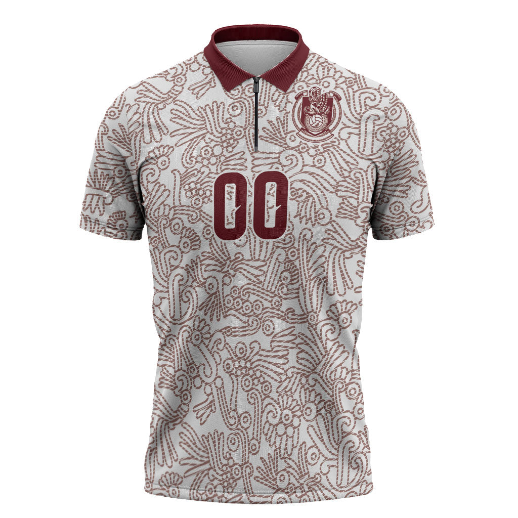2026 World Football Host Country Mexico Custom Zipper Polo Shirt White Version