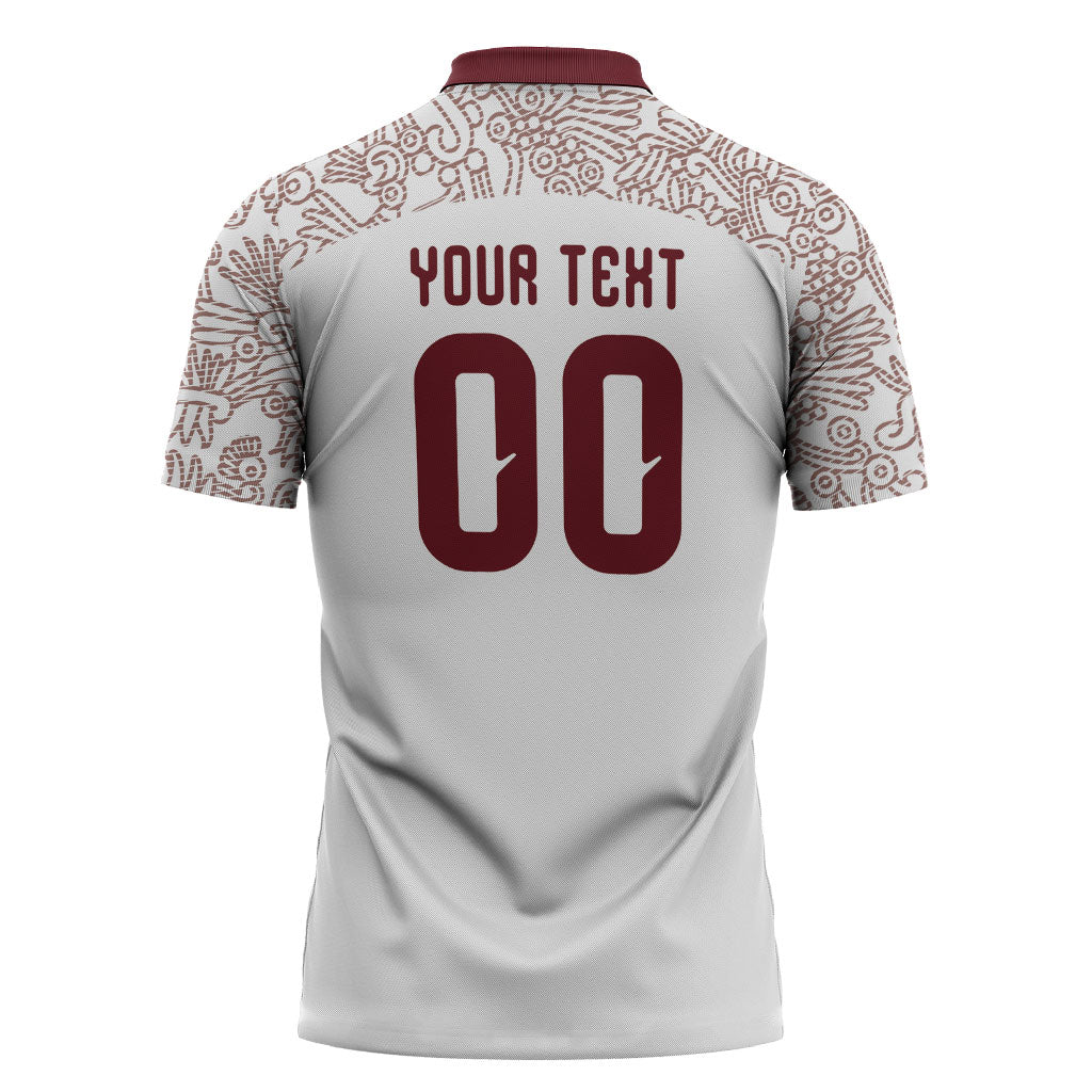 2026 World Football Host Country Mexico Custom Zipper Polo Shirt White Version