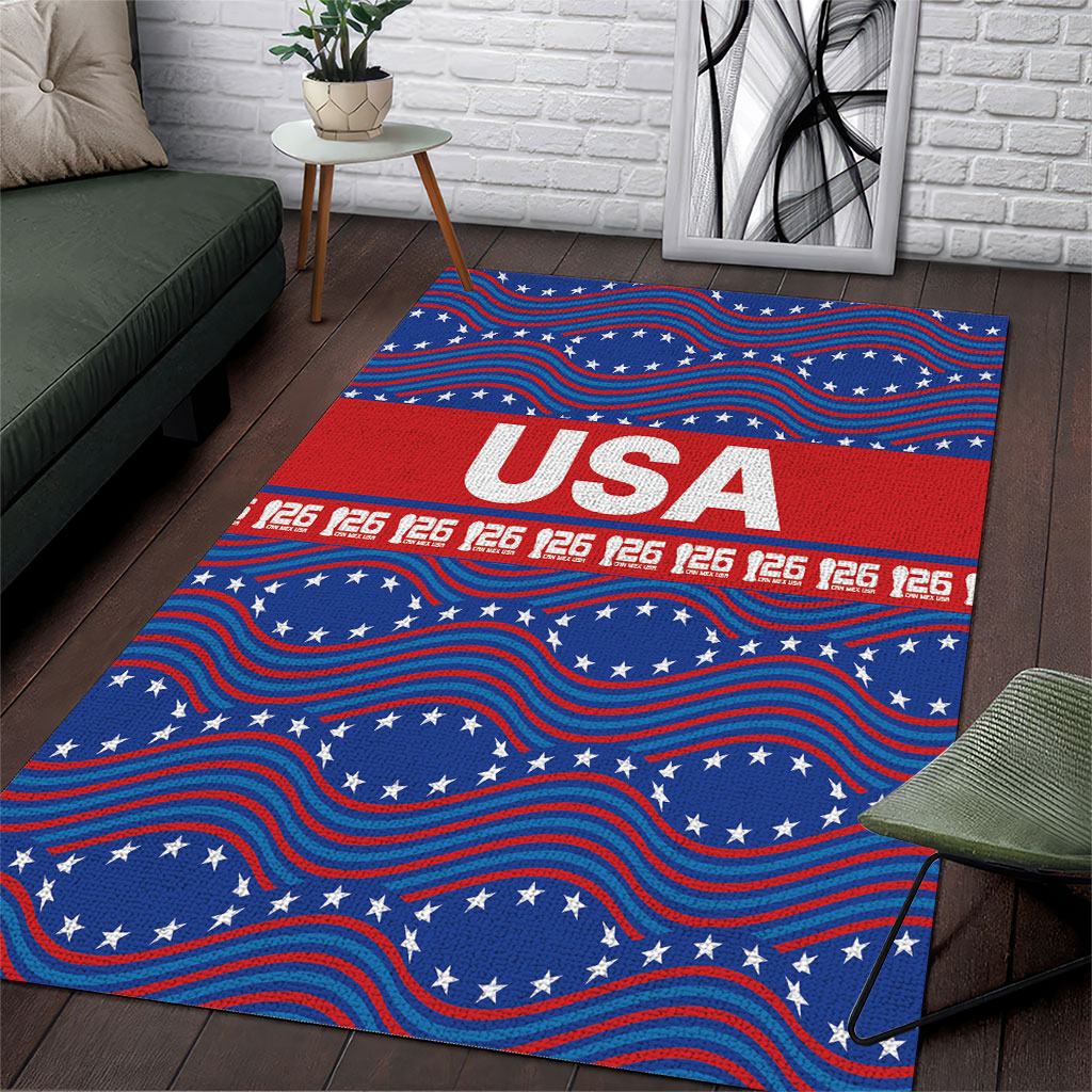 2026 World Football Host Country United States Area Rug