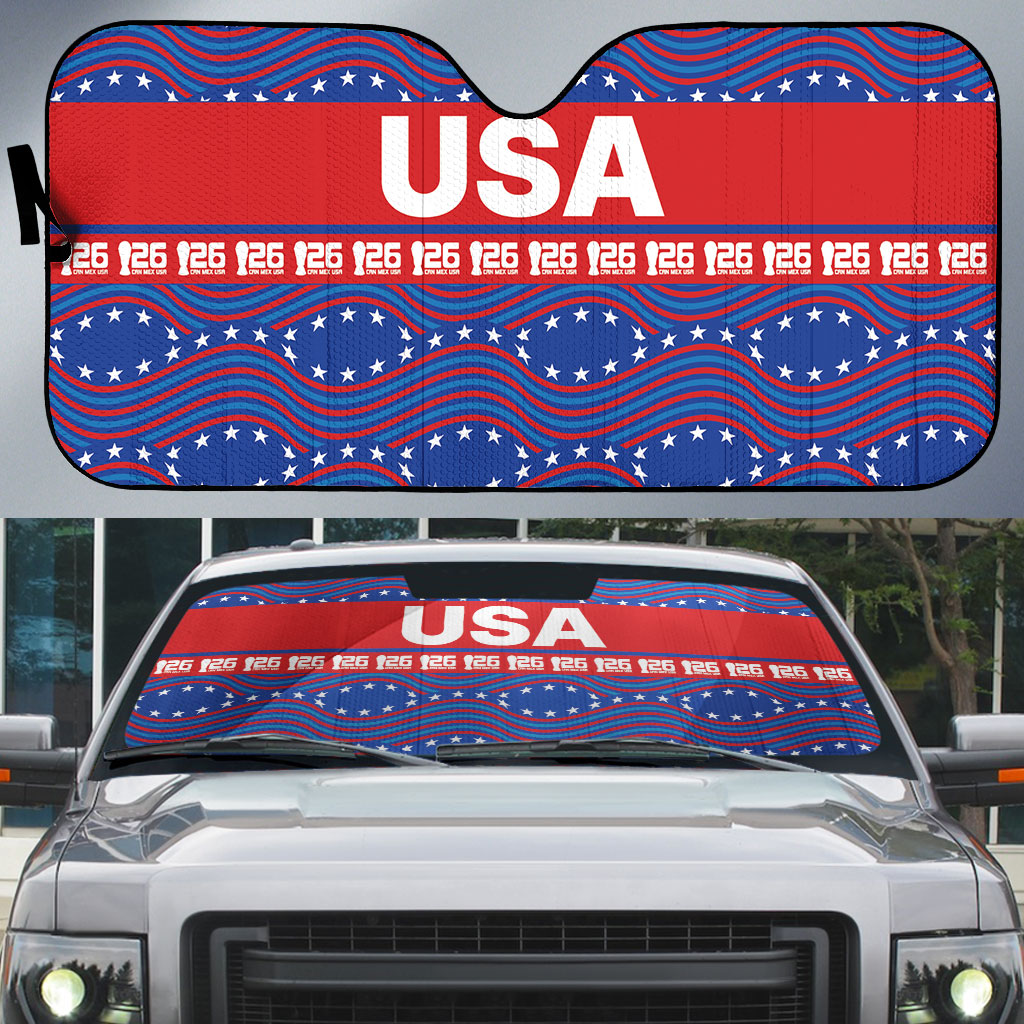2026 World Football Host Country United States Auto Sun Shade