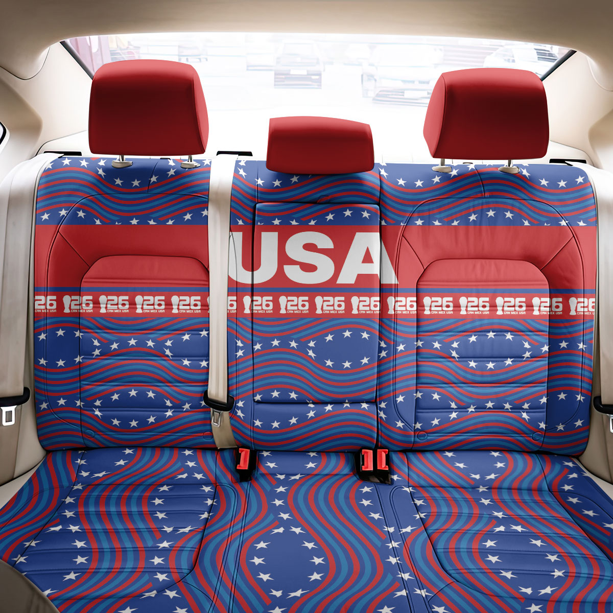 2026 World Football Host Country United States Back Car Seat Cover