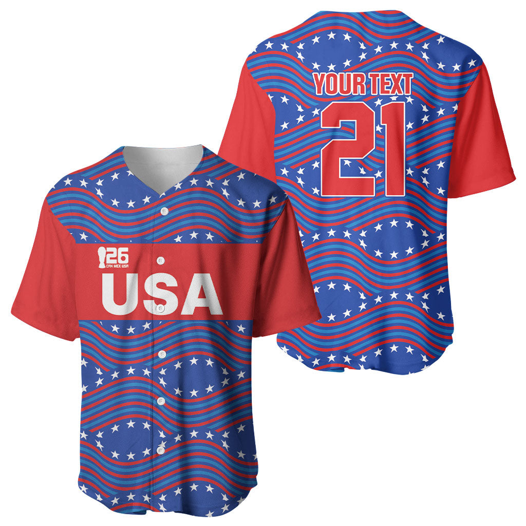 2026 World Football Host Country United States Custom Baseball Jersey