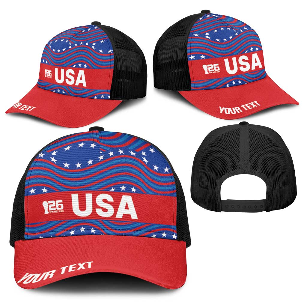 2026 World Football Host Country United States Personalized Baseball Net Cap