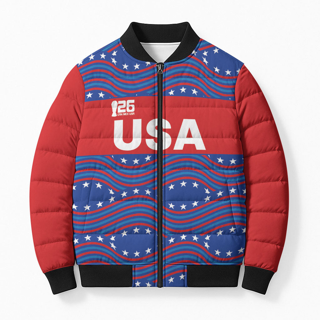 2026 World Football Host Country United States Custom Bomber Puffer Jacket