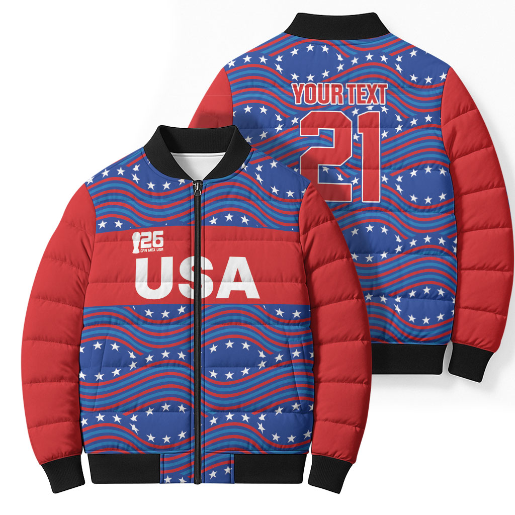 2026 World Football Host Country United States Custom Bomber Puffer Jacket