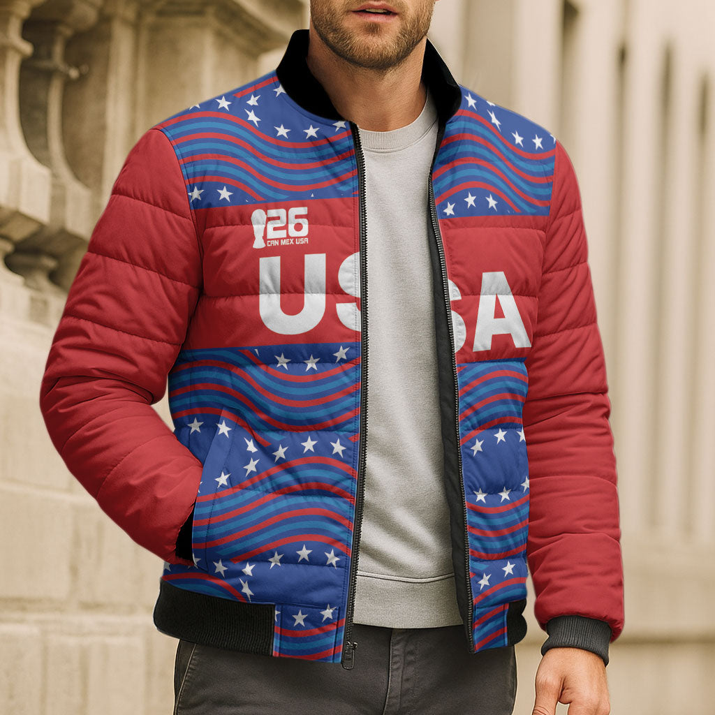 2026 World Football Host Country United States Custom Bomber Puffer Jacket