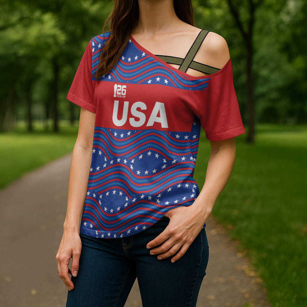 2026 World Football Host Country United States Custom Cross Shoulder Shirt
