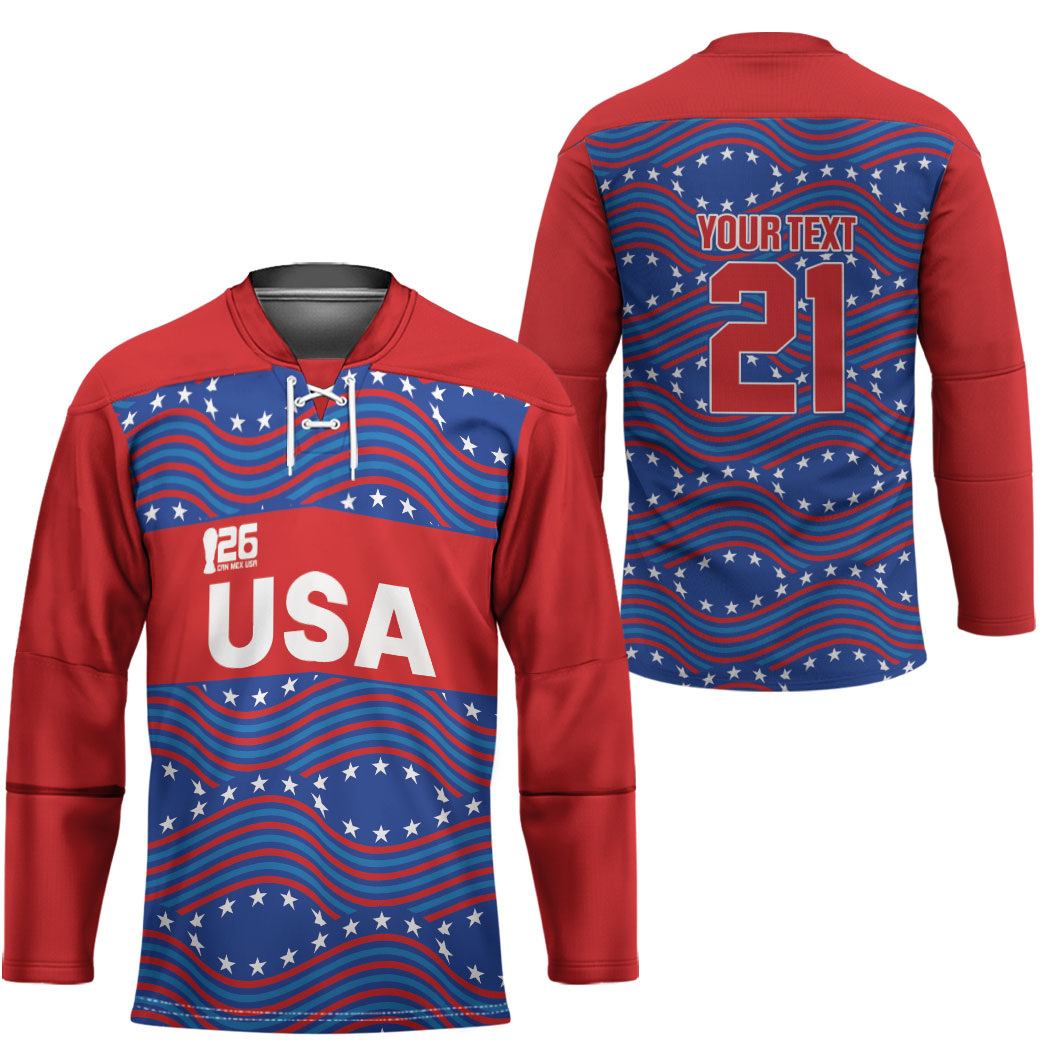 2026 World Football Host Country United States Custom Hockey Jersey