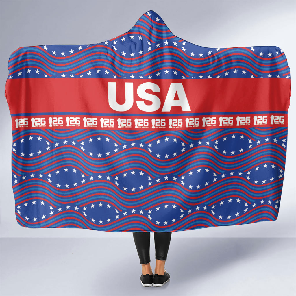 2026 World Football Host Country United States Hooded Blanket