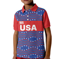 2026 World Football Host Country United States Custom Kid Polo Shirt
