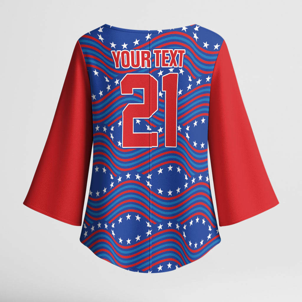 2026 World Football Host Country United States Custom Kimono Sleeve Blouse