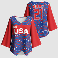 2026 World Football Host Country United States Custom Kimono Sleeve Blouse