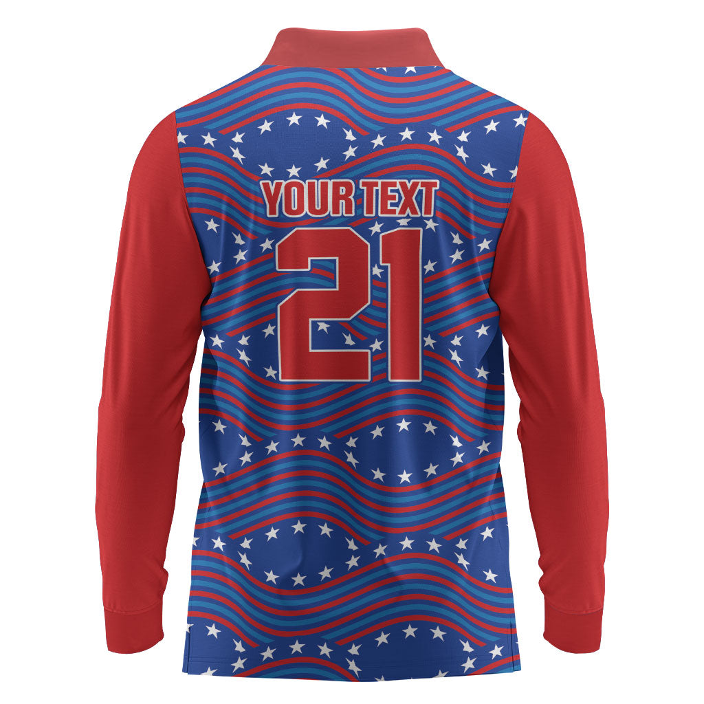2026 World Football Host Country United States Custom Long Sleeve Polo Shirt