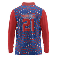 2026 World Football Host Country United States Custom Long Sleeve Polo Shirt