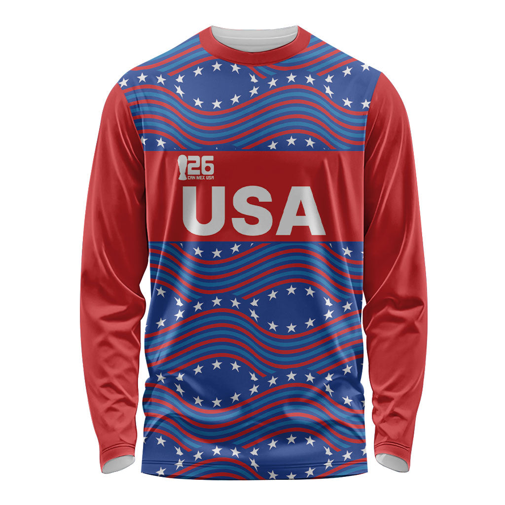 2026 World Football Host Country United States Custom Long Sleeve Shirt