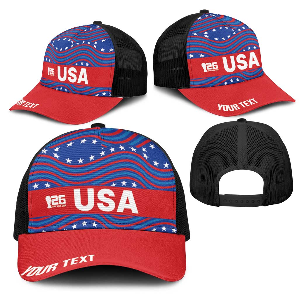 2026 World Football Host Country United States Personalized Mesh Trucker Cap