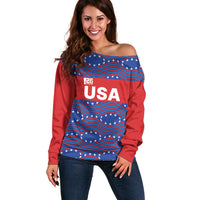 2026 World Football Host Country United States Custom Off Shoulder Sweater