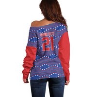2026 World Football Host Country United States Custom Off Shoulder Sweater