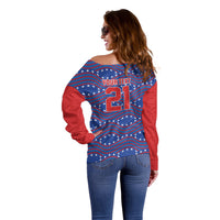 2026 World Football Host Country United States Custom Off Shoulder Sweater