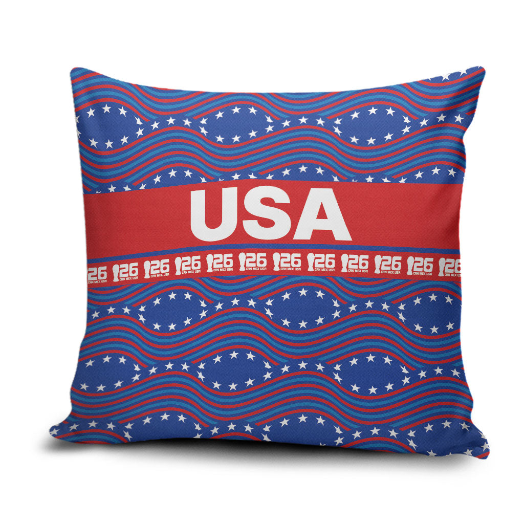 2026 World Football Host Country United States Pillow Cover
