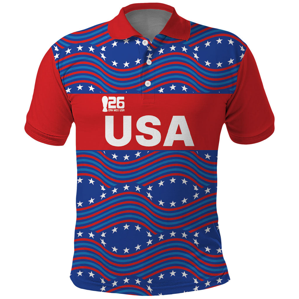 2026 World Football Host Country United States Custom Polo Shirt