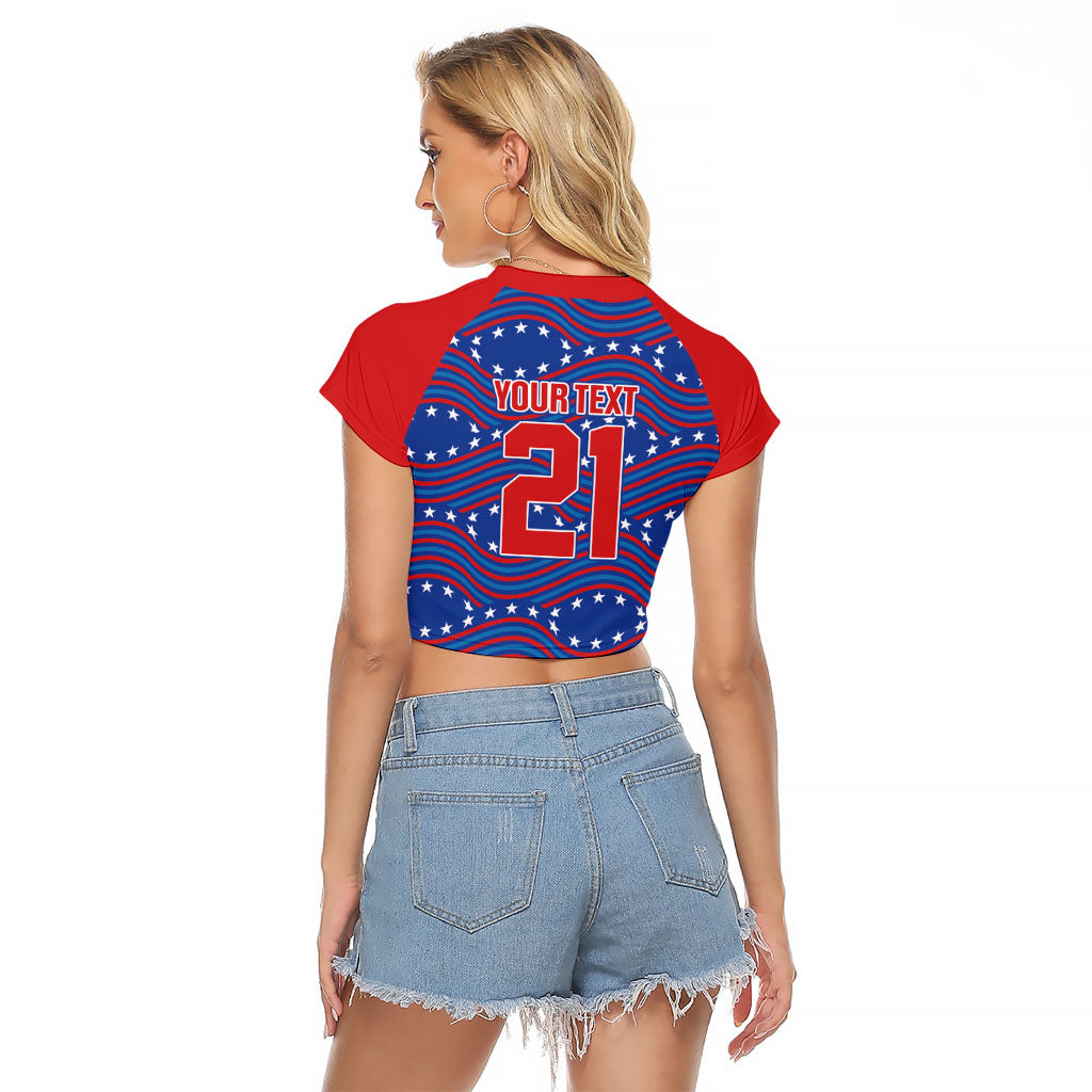 2026 World Football Host Country United States Custom Raglan Cropped T Shirt