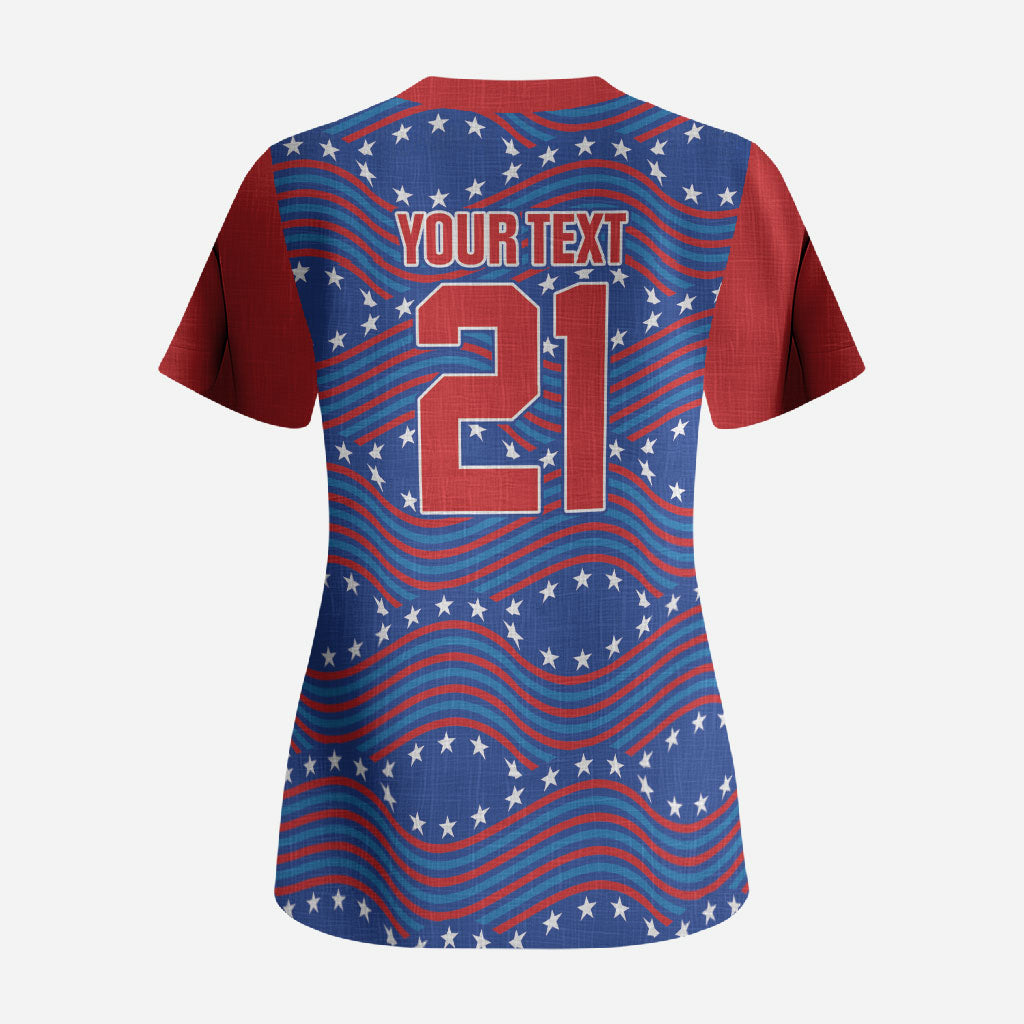 2026 World Football Host Country United States Custom Scrub Top