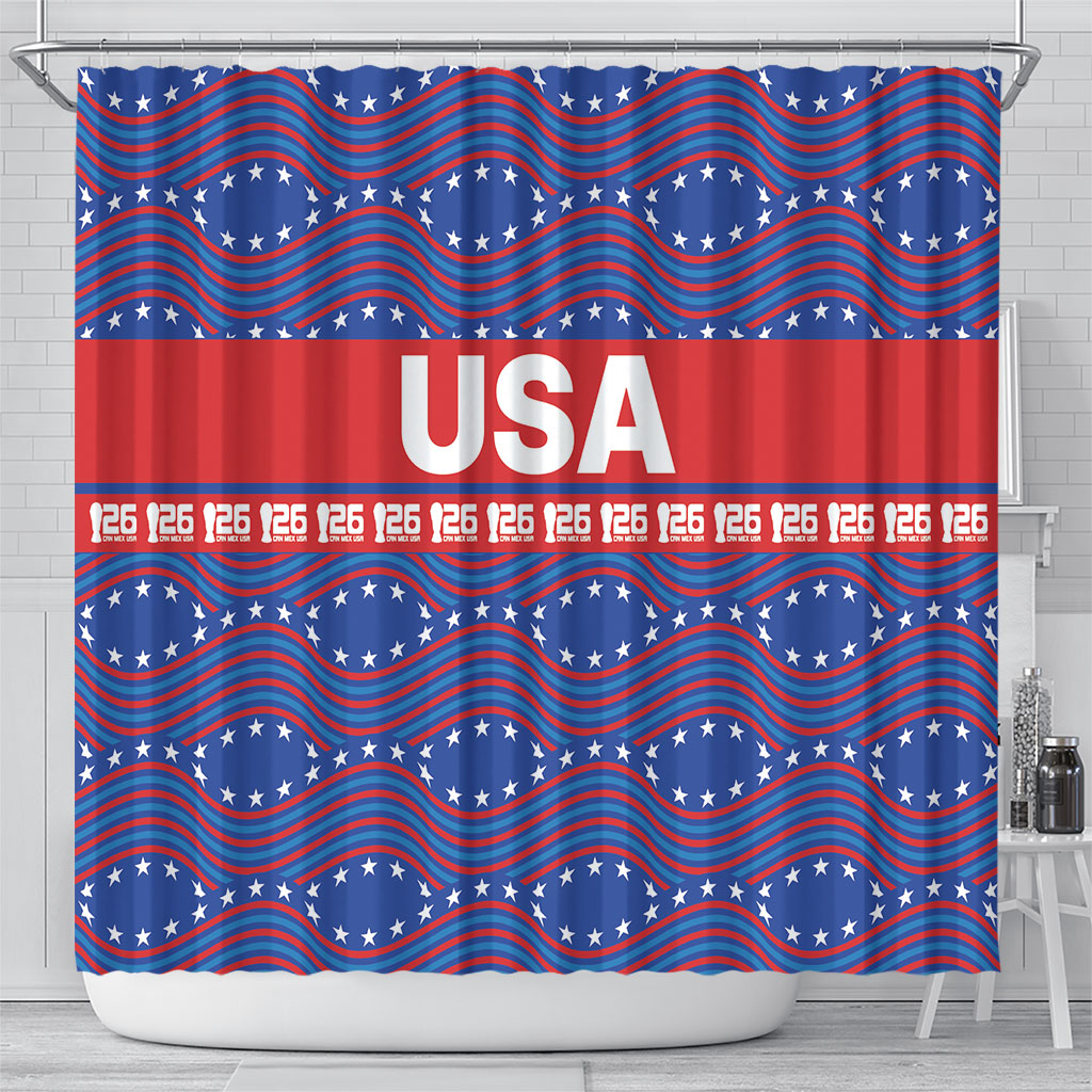 2026 World Football Host Country United States Shower Curtain