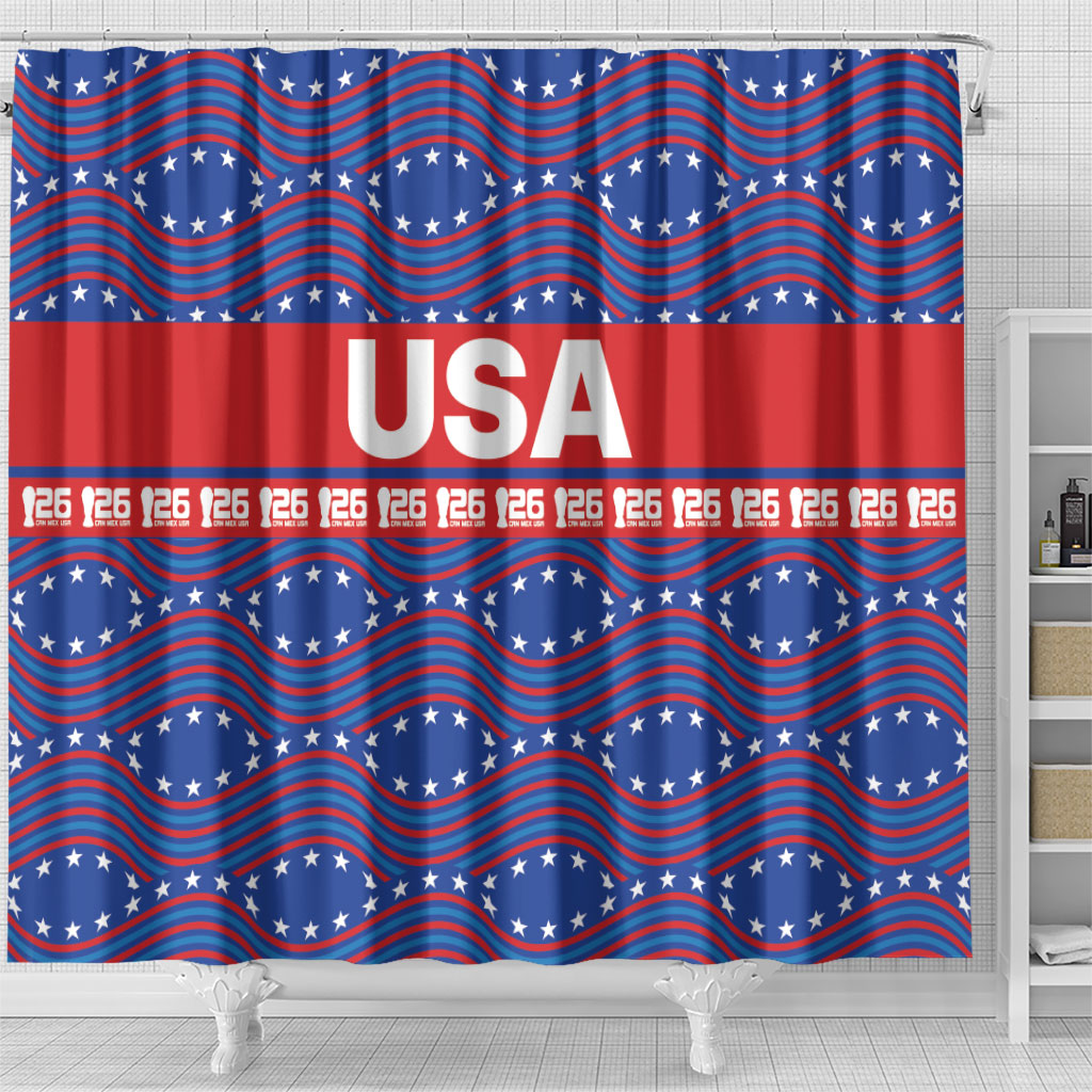 2026 World Football Host Country United States Shower Curtain