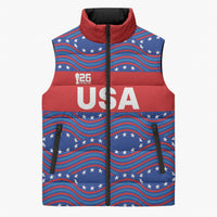 2026 World Football Host Country United States Custom Sleeveless Puffer Jacket